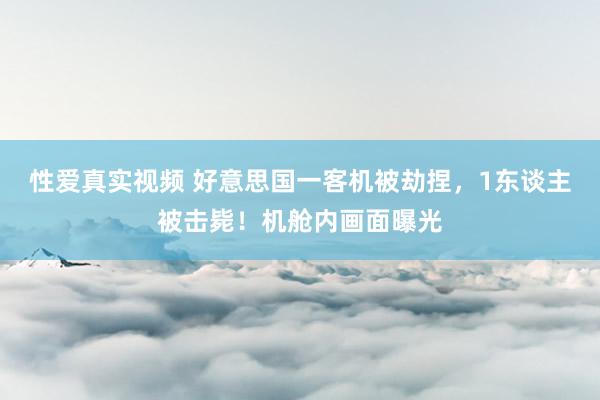 性爱真实视频 好意思国一客机被劫捏，1东谈主被击毙！机舱内画面曝光